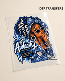 Audacity – Blue & White DTF Heat Transfer