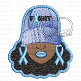 Fight Girl” Awareness Patch – Customizable Embroidered Statement Patch