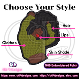 Empowered Afro Woman Patch 1010 Embroidered Patch