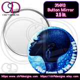 Self Love is the Best Love - Celestial Blue Compact Mirror (3.5 in.)