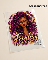 Fearless – Burgundy & Gold DTF Heat Transfer