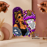 Clapbackitis – Purple & Gold DTF Heat Transfer