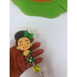 Girl Bow Badge Reel – Handmade Retractable ID Holder
