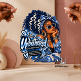 Unbothered – Blue & White DTF Heat Transfer