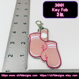 Sparkling Boxing Gloves 3-inch Key Fob