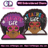 Teacher Life Embroidered Bag Charm