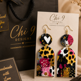 Gift-ready handmade wood statement earrings with premium jewelry packaging.
