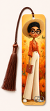 Autumn Grace Acrylic Bookmark with Tassel | Black Girl Book Marker | UV Printed Reader Gift