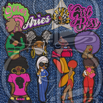 Embroidered Patches-African American Women and Quotes-Gifts for her