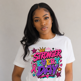 Stronger Every Day Breast Cancer Awareness Shirt | Pink Ribbon Graphic Tee | Inspirational Survivor Gift | Faith Hope Strength T-Shirt