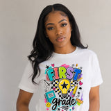 First Grade Teacher Graphic T-Shirt