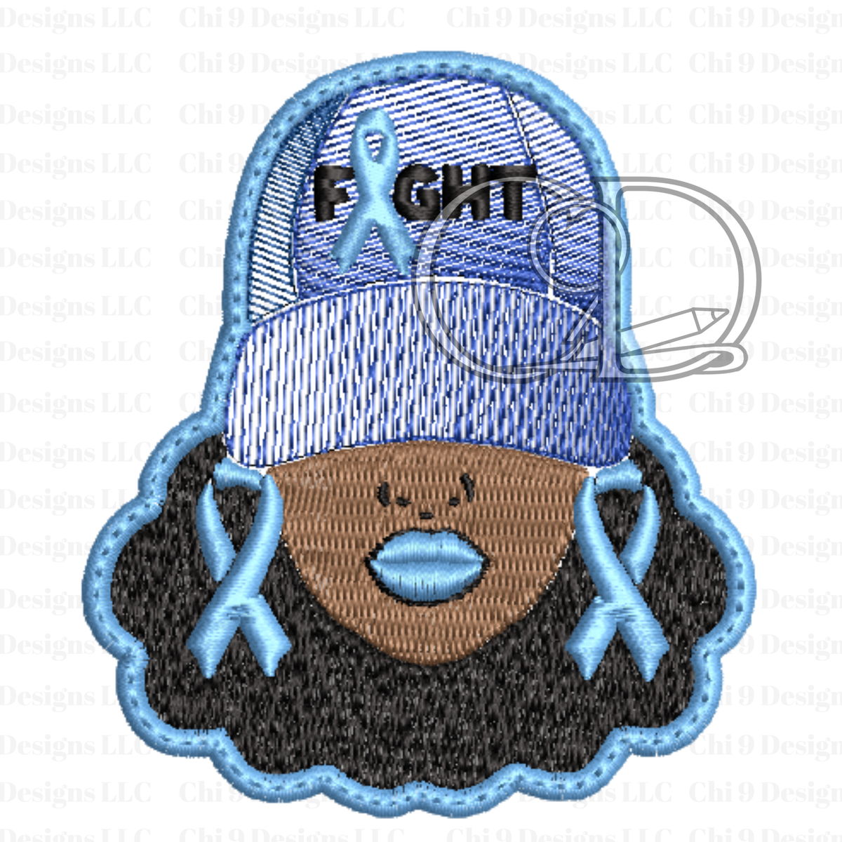 Fight Girl” Awareness Patch – Customizable Embroidered Statement Patch