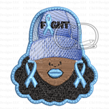 Fight Girl” Awareness Patch – Customizable Embroidered Statement Patch