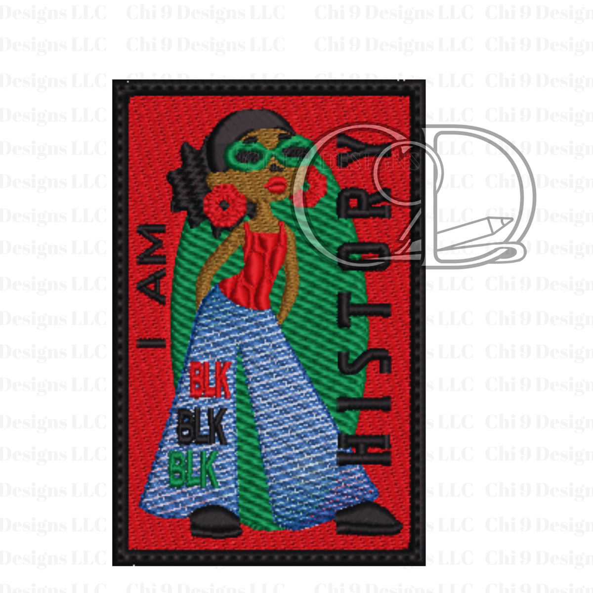 🖤 I Am History Embroidered Patch | 12 Skin Tone Options | Chi 9 Designs