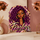 Fearless – Burgundy & Gold DTF Heat Transfer