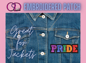 Pride patches can also be applied to jackets and bags. 