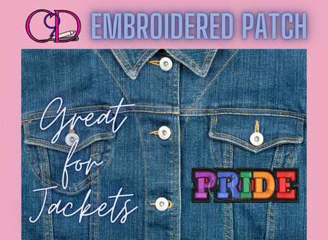 Pride patches can also be applied to jackets and bags. 