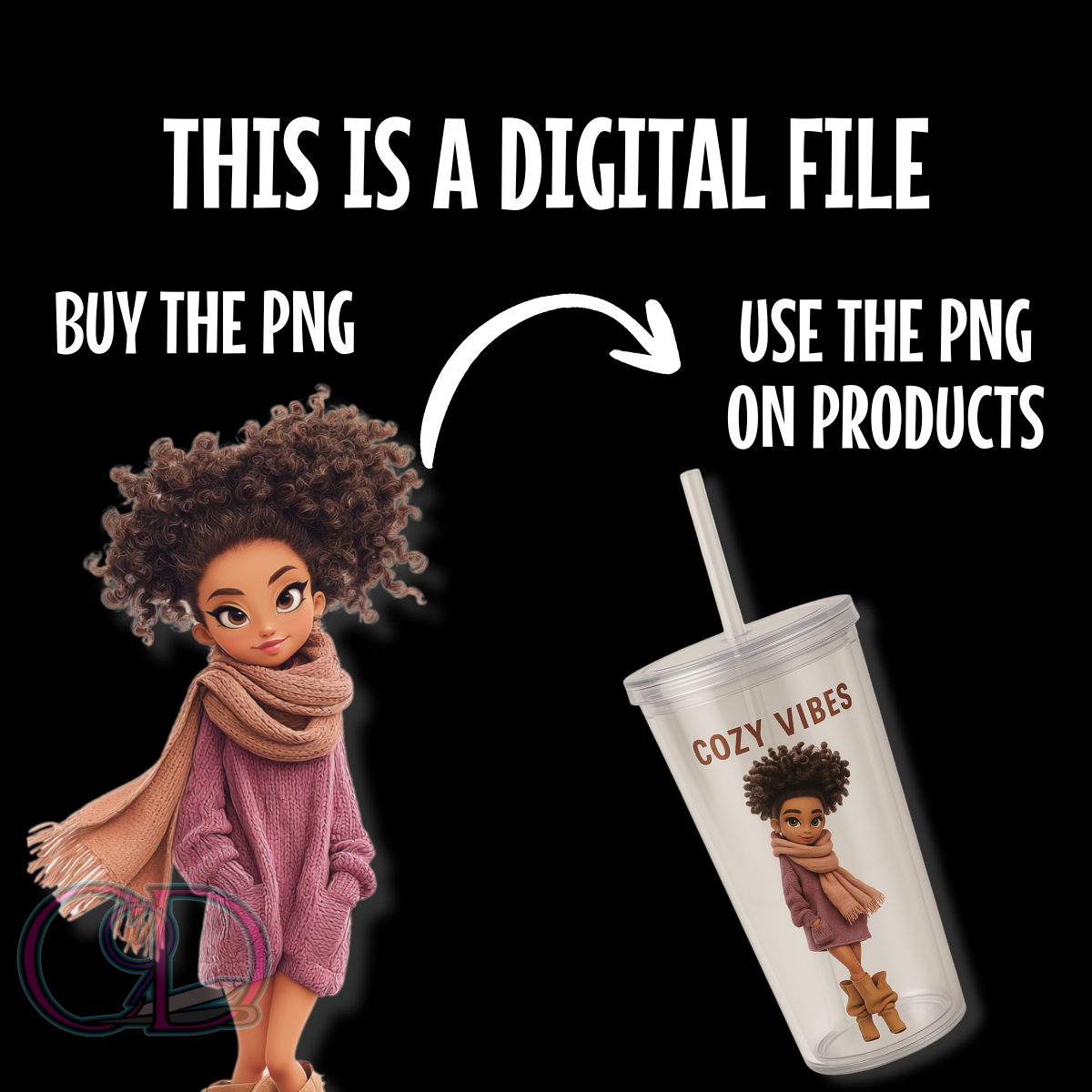 Boots & Curls | Fashion Clipart PNG | Digital Download