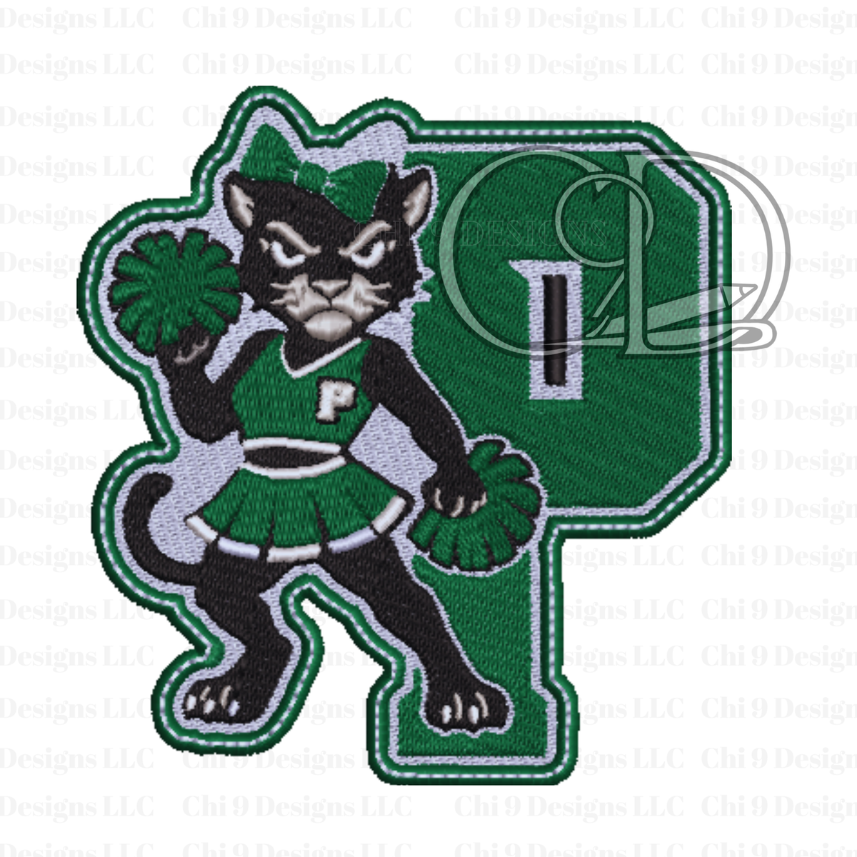 Panther Cheerleader Patch – Custom Team Colors