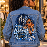Unbothered – Blue & White DTF Heat Transfer