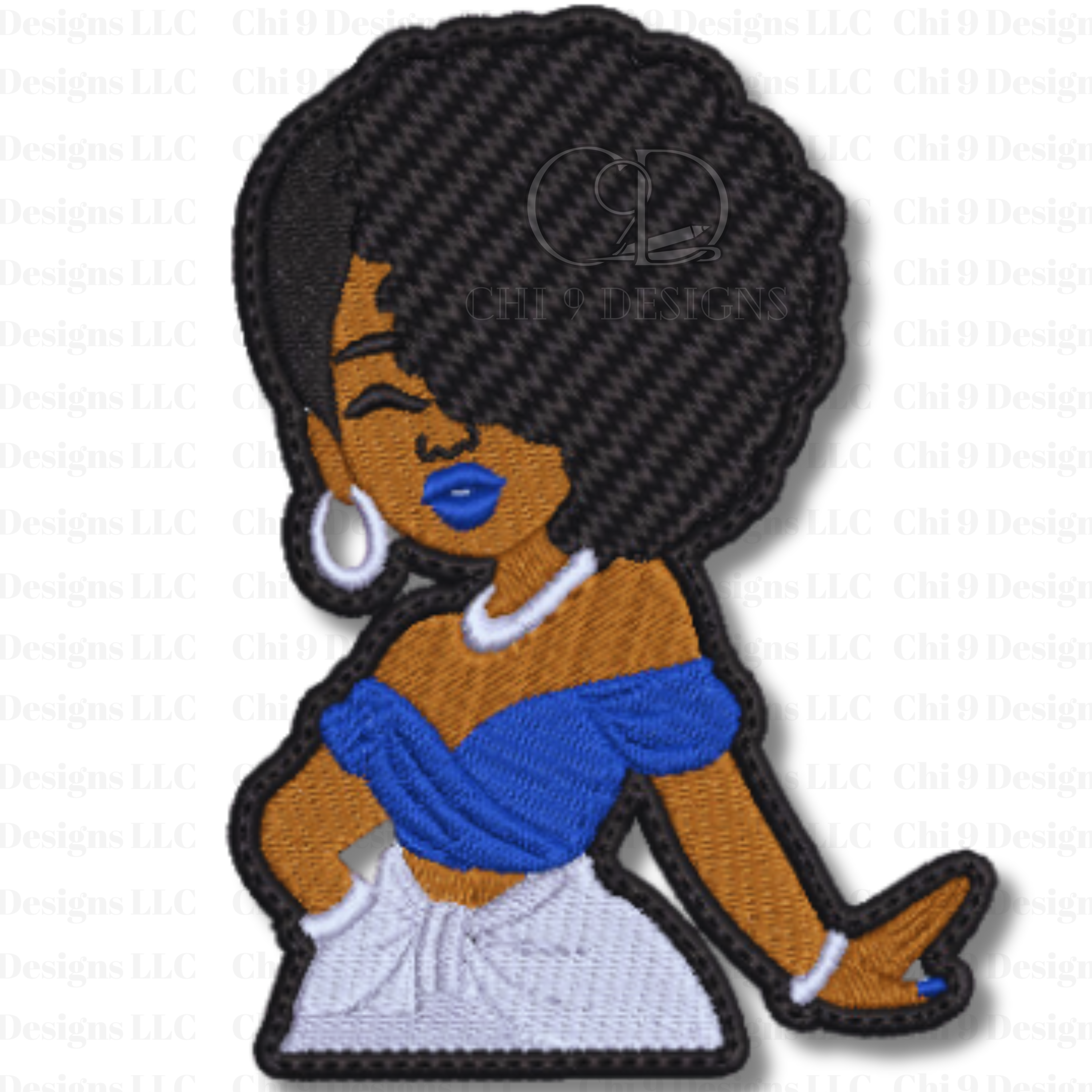 Customizable 70s Disco Diva Embroidered Patch - SKU 1006